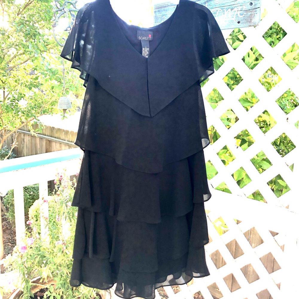 SCARLETT Special Occasion Dress with Sheer Tiers